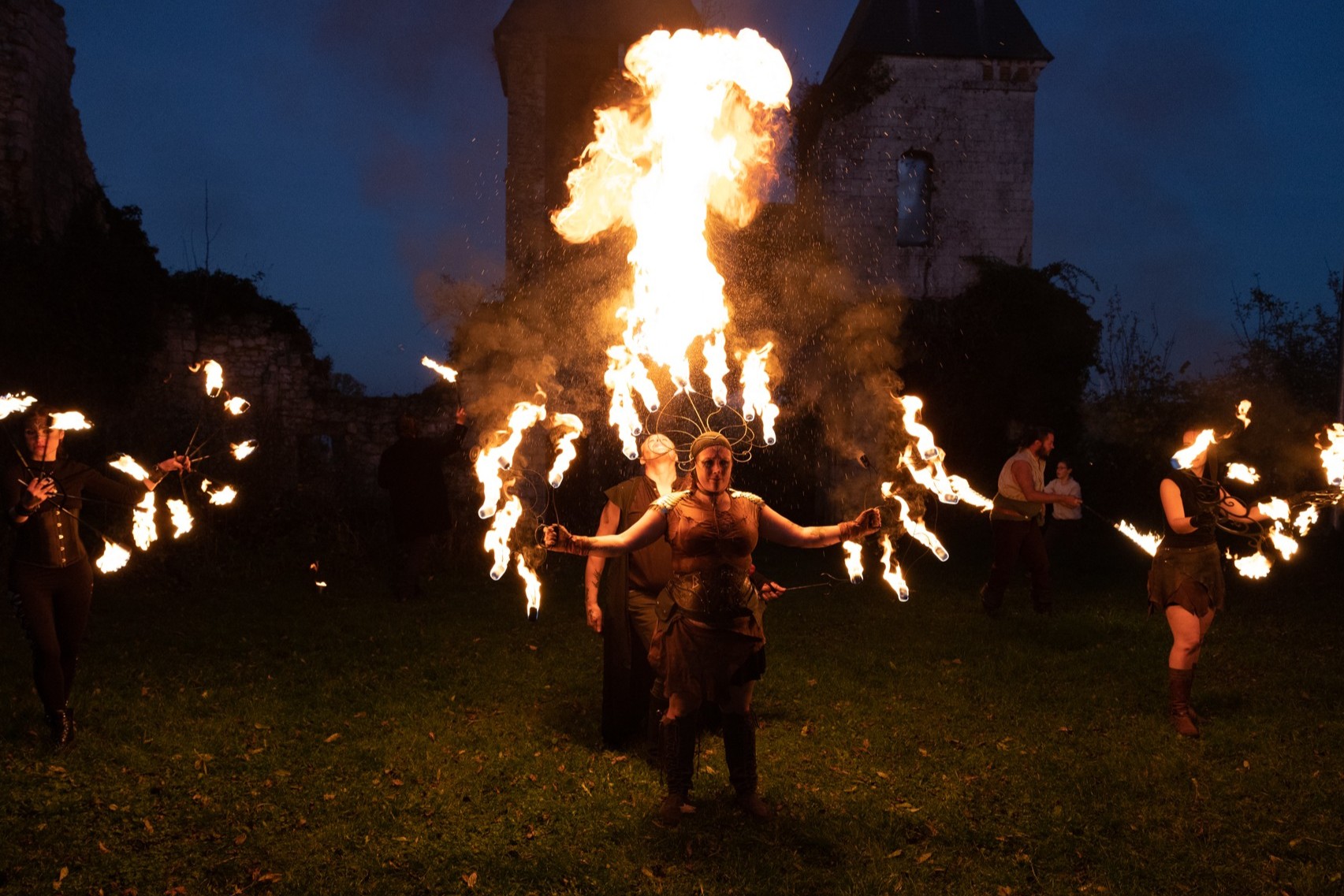 Photo spectacle de feu